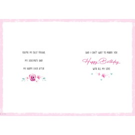 Piccadilly Greetings Traditional Birthday Card Fiancee - 9 x 6 inches