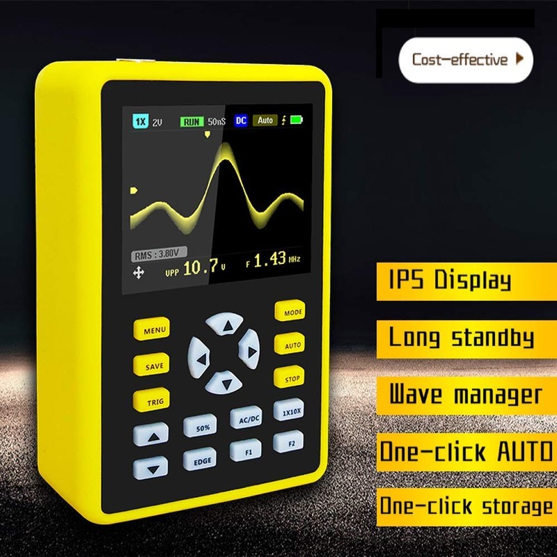 DollaTek Mini Digital Oscilloscope, Portable 2.4" LCD Screen with 100MHz