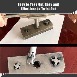 10 Pcs Screw Tap Extractor Set, High Speed Steel Extractor Tap Drill Set Broken Head Taps Remover Stripped Screw Tap with Box