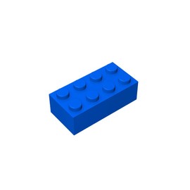TTEHGB TOY Classic Bulk Brick Block 2x4, 100 Piece Building Bricks Blue, Compatible with Parts 3001 and All Major Brands (Colour:Blue)