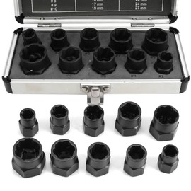 Extractor de Tuercas y Pernos, Juego de extractores de pernos, 10 Piezas Juego de Llaves de Vaso Giratorias Para Quitar Tuercas Y Pernos Complicado