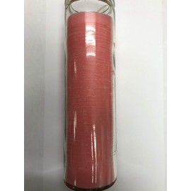 Pink 7 Day Unscented 1 Color Candle in Glass