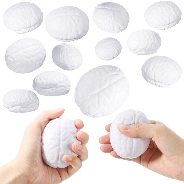 12 Pcs Brain Stress Ball PU Hand Muscle Exercise Pressure