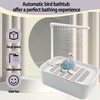 PINVNBY Automatic Bird Bath with Pump,Parrot Bathtub Shower Parakeet Bath