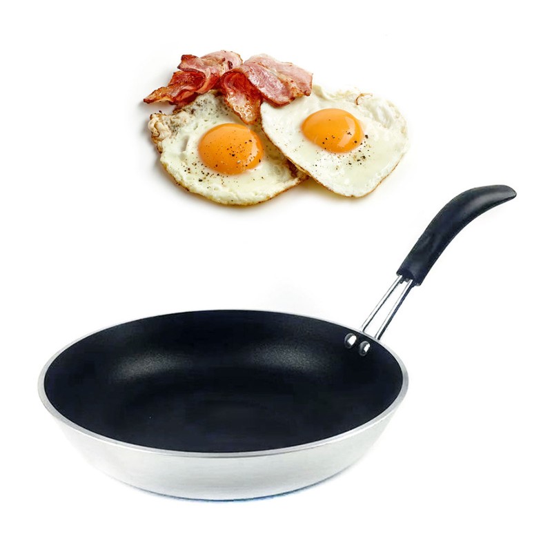 Frying Pan Nonstick High Temperature Resistant Small Flat Bottom Aluminum