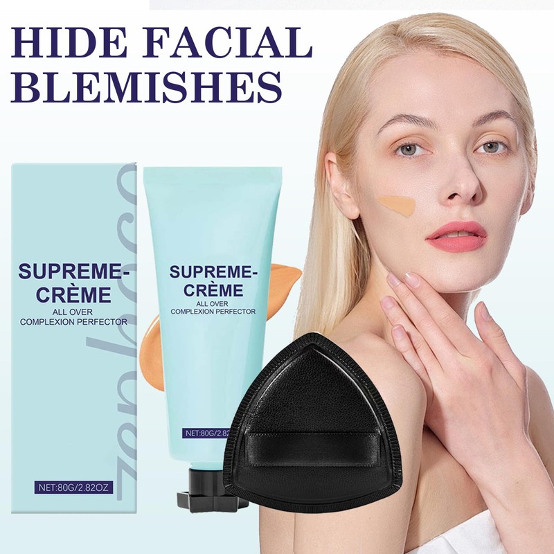 COWANIEE 2 Pcs Supreme Cream All-over Complexion Perfector Set, Waterproof