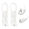 EP Paquete de 2 cables de extensión de enchufe plano