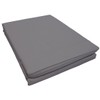 Douceur d'Interieur Flat Sheet 180/290 UNI GRIS Souris +Bourdon Stitch