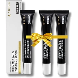 ABERA Ginb Advanced Beard & Eyebrows Serum for Men - Acetyl Tetrapeptide-3 Biotin & Castor Oil for Stronger, Thicker, Fuller Beard Growth (3 BOXES)