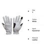 eGlove EQUEST GRIP PRO Leather Touchscreen Horse Riding Gloves (White,