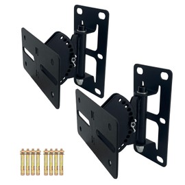 Howonder Speaker Wall Mount, Speaker Mount Wall Bracket Design for Large Speakers,Hold up to 100lbs,MY-22 (2 Packs Black)