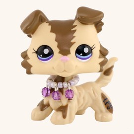 Miniature Cat and Dog Puppy Kitten Fox Figures Pet compitable with LPS Collection:_collie 2210_color