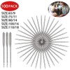 100Pcs Sewing Machine Needles, Universal Heavy Duty 5 Sizes 65/9