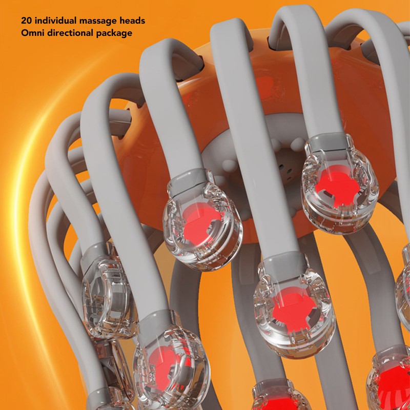 Electronic Claw Head Massager Intelligent Musical Sound Red Ray Decompression