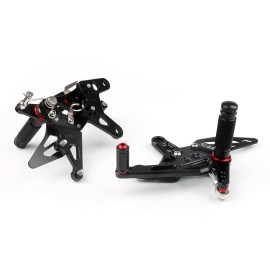Rearset Rear set Foot pegs For Kawasaki ZX6R ZX 6R 2007-2008 BlackSpecification: M528-B022-Black, Model Number: M528-B022-Black