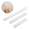 DOITOOL 6pcs Aluminum Ruler Set Precision Measuring Tool for Drawing