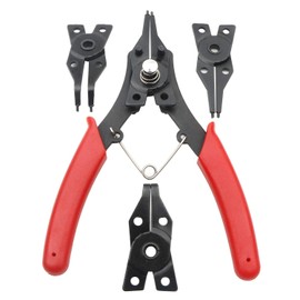 Rowiz 4 in 1 Snap Ring Pliers Set for Removal of Retaining Clip Circlip Snap Rings Wrist Pin Clips Internal External CirClips Automotive and Engine Repair Projects