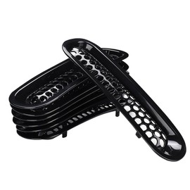 XhuangTech 7 Pieces Car Front Grille Trim Cover Compatible with Wrangler JK 2007-2017 ABS Plastic Car Front Grille Front Bumper Middle Grille Accessories Grille Inserts (Shiny