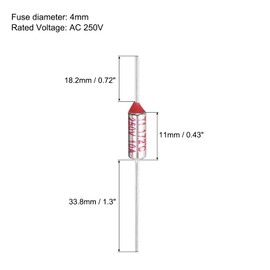 sourcing map 5 Pcs Metal Temperature Thermal Fuse SF172 172C 341.6F 10A 250V Cutoff Thermal Fuse with 10 Pcs BN1.25 Bare Terminal Butt Connector