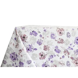 BIANCHERIAWEB Pink Poetry Pattern Kitchen and Living Room Tablecloth, Made in Italy, 100% Cotton, 140x180 cm