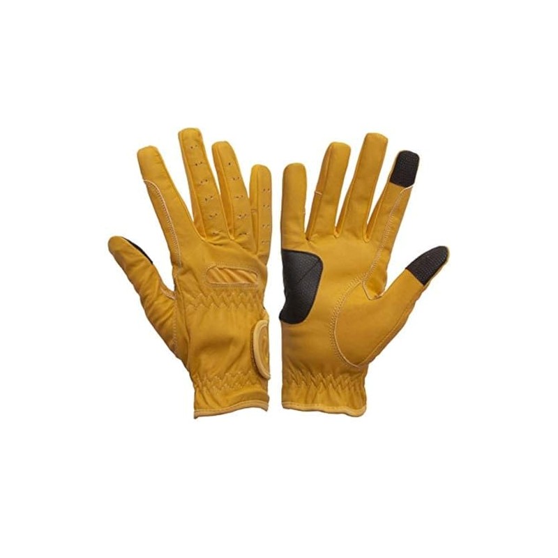 eGlove EQUEST GRIP PRO Leather Touchscreen Horse Riding Gloves (Beach,
