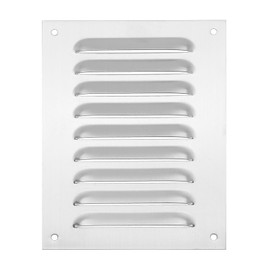 PATIKIL 6 x 8 Inch 304 Stainless Steel Ventilation Cover, Screen Air Grille Ventilation Cover HVAC Slat Grill for Home Kitchen Fireplace Bathroom Wall Ceiling, Silver Tone