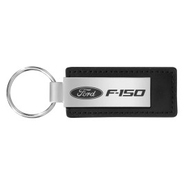 Au-Tomotive Gold, INC Ford F-150 Large Black Leather Key Chain Keychain