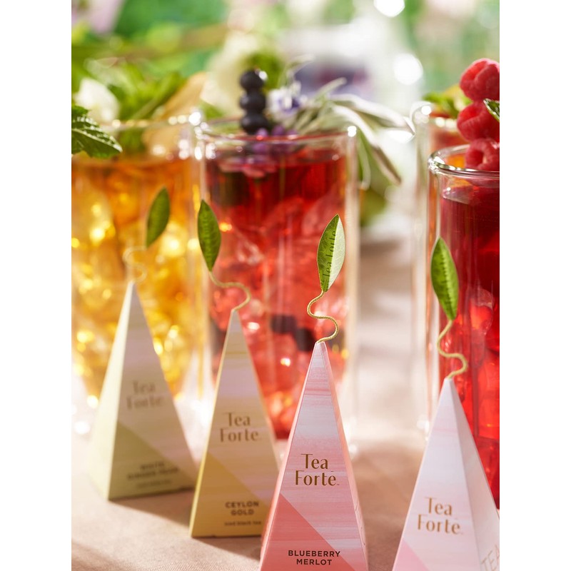 Tea Forte Tea Over Ice Blueberry Merlot Premium Organic Caffeine-Free