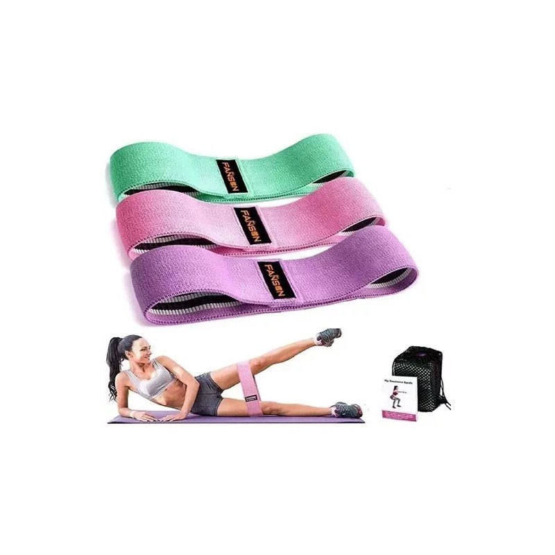 ML Tapete Yoga + 3 Bandas De Ejercicio Cadera, Pierna,