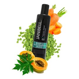 Shampoo Multivitamínico Janibell con Papaya, Nopal y Zanahoria – 2 Piezas | Nutrición y Fortalecimiento Capilar