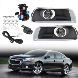 ANTUKO 2Pcs Front Driving Fog Light Assembly with Bulbs and Switch Wiring Kit Replacement for 2013-2015 Malibu