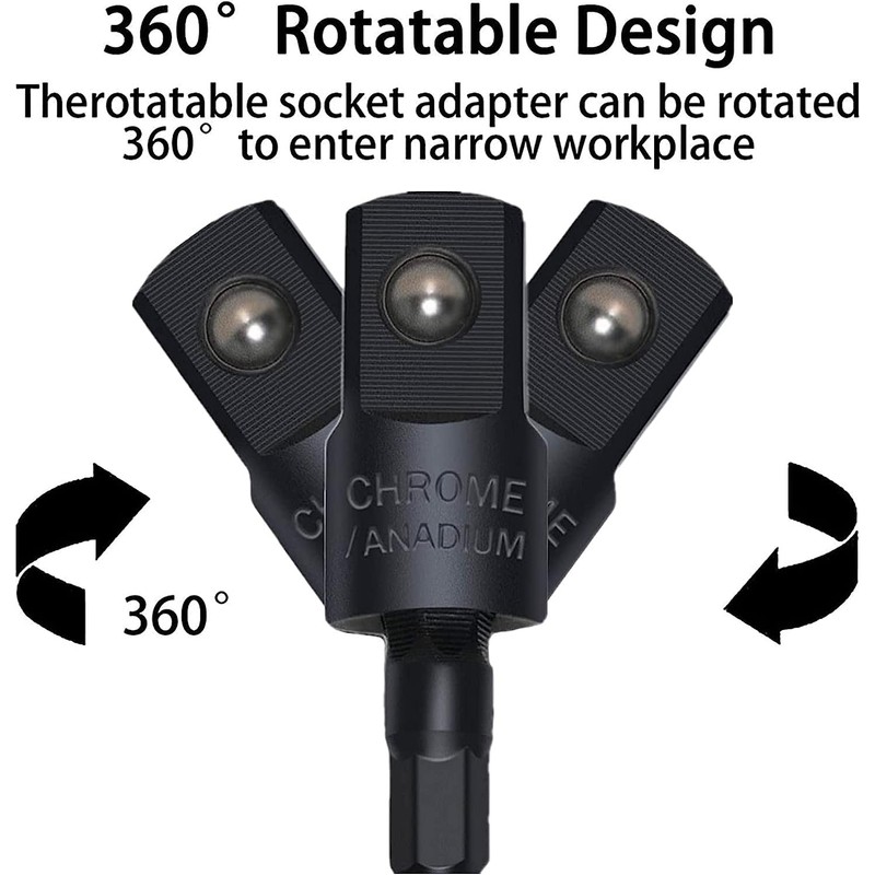 4 Pieces Impact Drill Bit Extension, 105° Right Angle Drill
