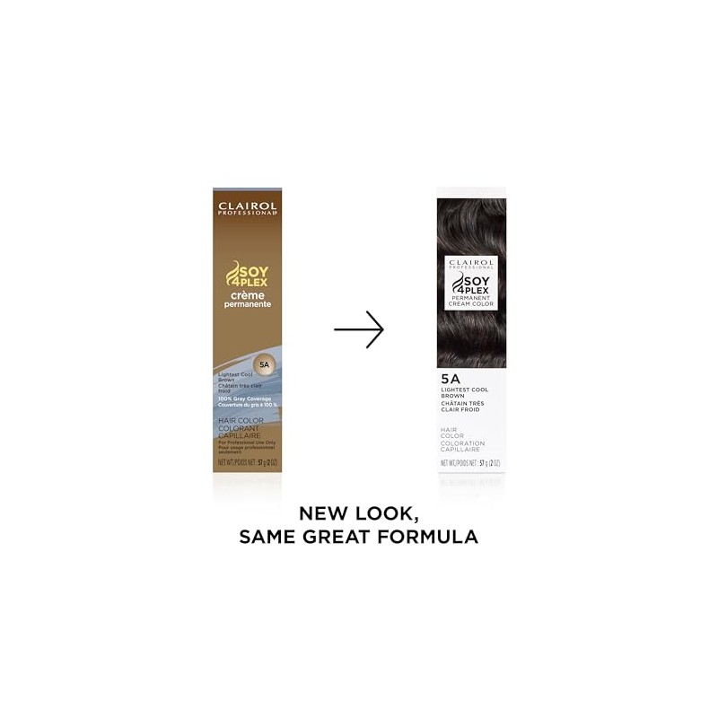 Clairol Profesional Permanent Crème, 5A Lightest Cool Brown, 2oz