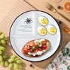 Hoshisea Divided Ceramic Dinner Plate, Split Diet Plate, Snack Plate,