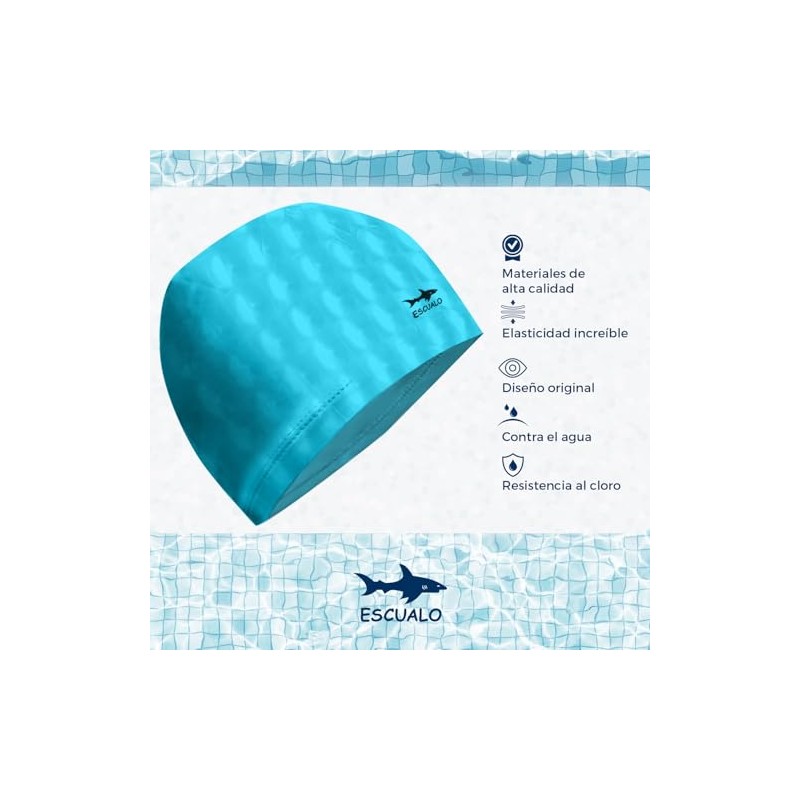 escualo Gorra para Natacion Unisex Adulto Modelo Tekno Plus (Elastano