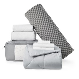 DormCo Basic Necessities - Twin XL College Bedding Package - Glacier Gray Color Set