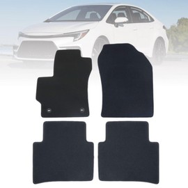 GXARTS 4 PCS Front & Rear Replacement Floor Mats Carpet Velour Black Compatible with Toyota Corolla 2020 2021 2022 2023 2024 2025