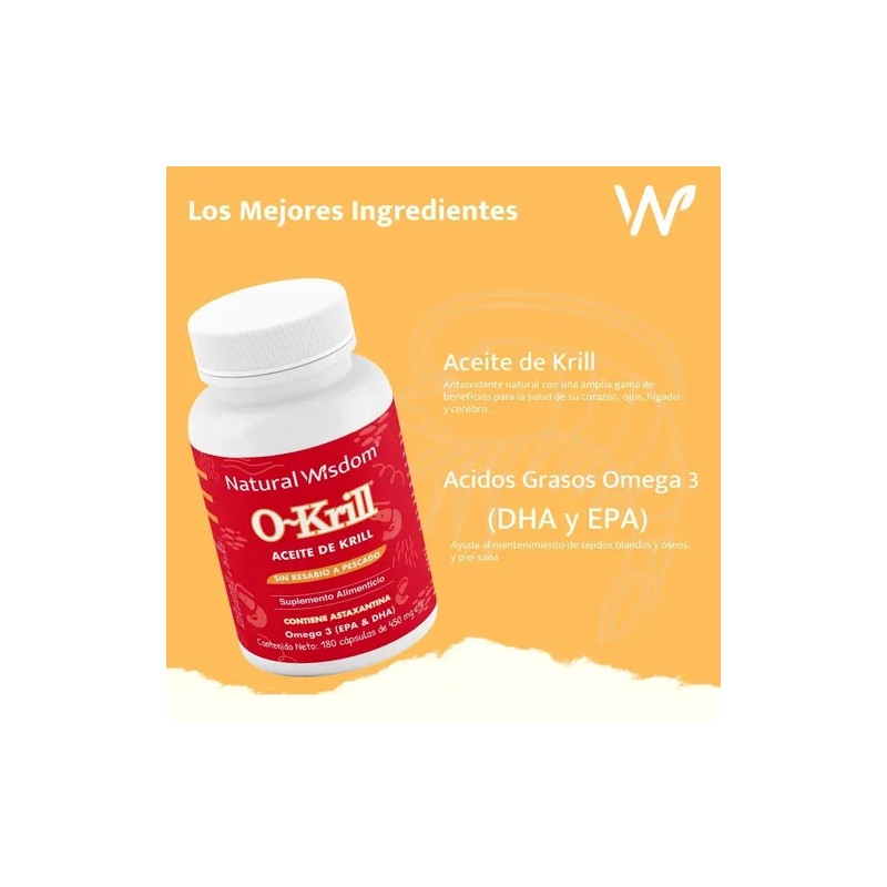Aceite de Krill Premium 180 caps Apoyo al Bienestar Cardiovascular