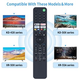 RMF-TX520U MG3-TX520U Replacement Remote Control with Voice Compatible for Sony Bravia Smart TV/Google TV KD-43X80J KD-43X85J KD-50X80J XR-50X90J XR-50X94J XR-55A80J XR-55A84J