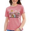 Nurse Shirts Women Wildflowers School Tee Tops Nurse Life Short
