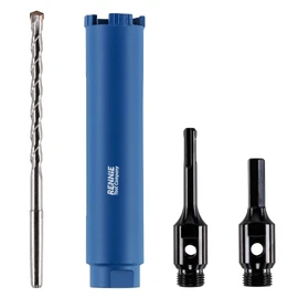 42mm x 150mm Long Diamond Core Drill Bit Set Includes SDS Adapter, Hex Shank Adapter & Centre Drill Bit. To Be Used In Concrete Masonry Brick Block Stone Granite Diamond Drill Bit Core Accessories