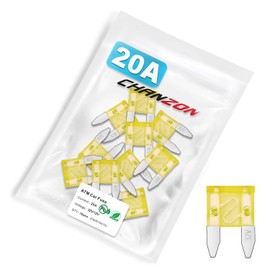 Chanzon UL Listed 20A Mini Blade Fuse ATM/APM 10Pcs 20 Amp 32V Auto Fuses Fast Blow for Automotive Car RV Truck SUV