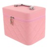 TOVINANNA Chic Quilted Makeup Organizer Case Spacious Travel Cosmetic Storage
