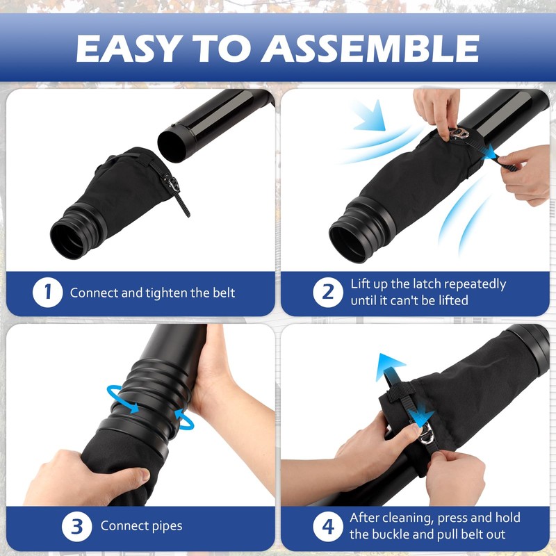 Buzzlett Universal Gutter Cleaning Kit for Leaf Blowers, 9.3 Feet
