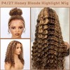 MOMOSHERO 360 Wig Human Hair Full Lace Deep Wave Honey