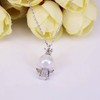BiBeary Women elegant 925 Sterling Silver simulated Pearl little doll
