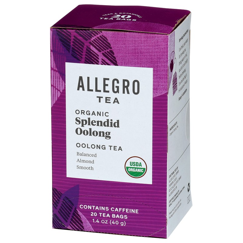 Allegro Tea, Organic Splendid Oolong Tea Bags, 20 ct