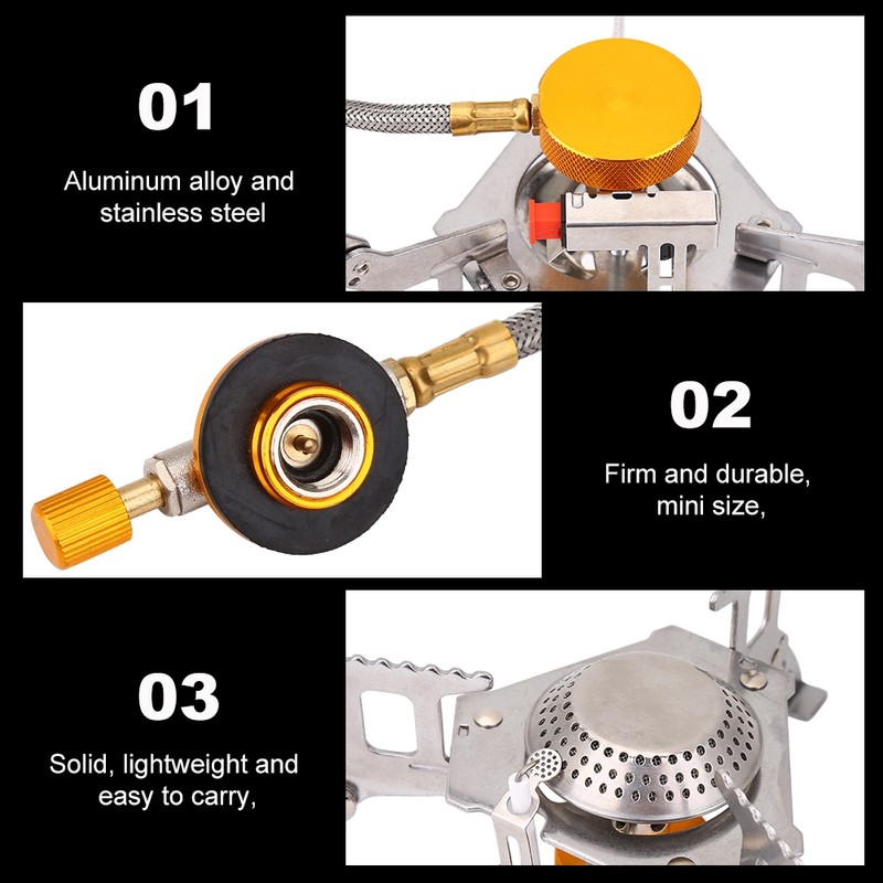 Outdoor Aluminum Alloy Portable Camping Mini Picnic Folding Stove Burner