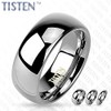 Tapsi´s Coolbodyart Tisten Titanium Tungsten Silver Ring 8mm Wide High