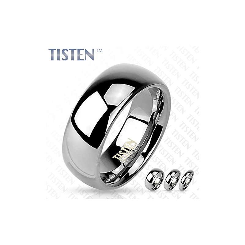 Tapsi´s Coolbodyart Tisten Titanium Tungsten Silver Ring 8mm Wide High